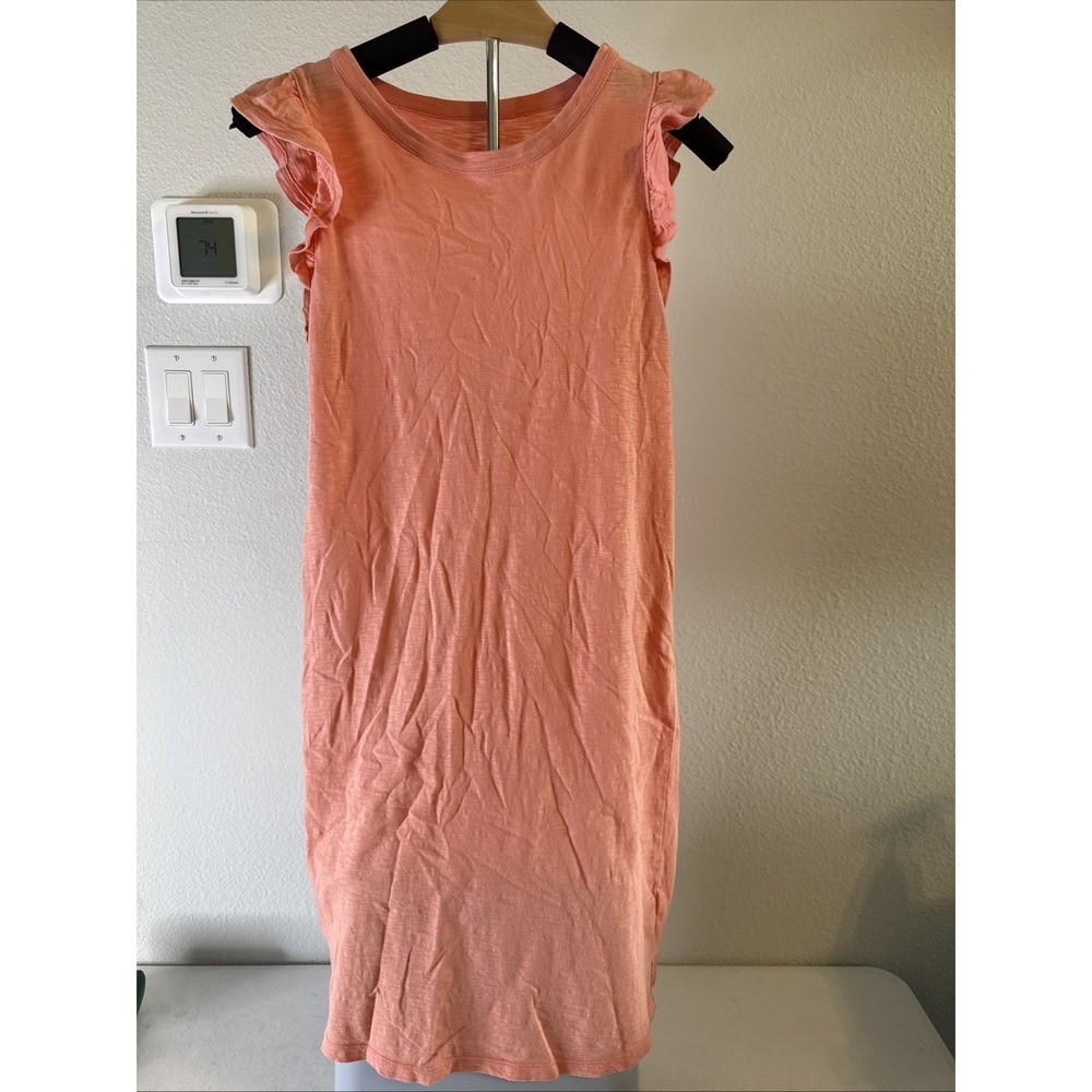 Universal Thread Women's Coral Ruffle Sleeve TShirt Dress Size L